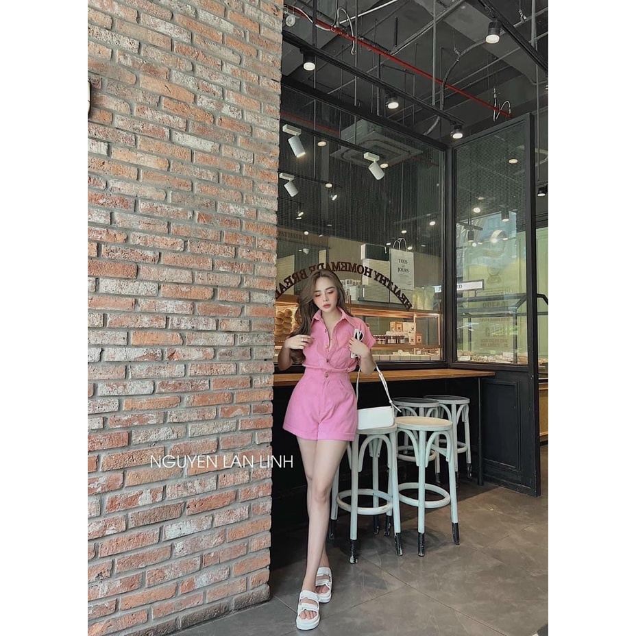 JUMPSUIT SƠ MI NHUNG TĂM