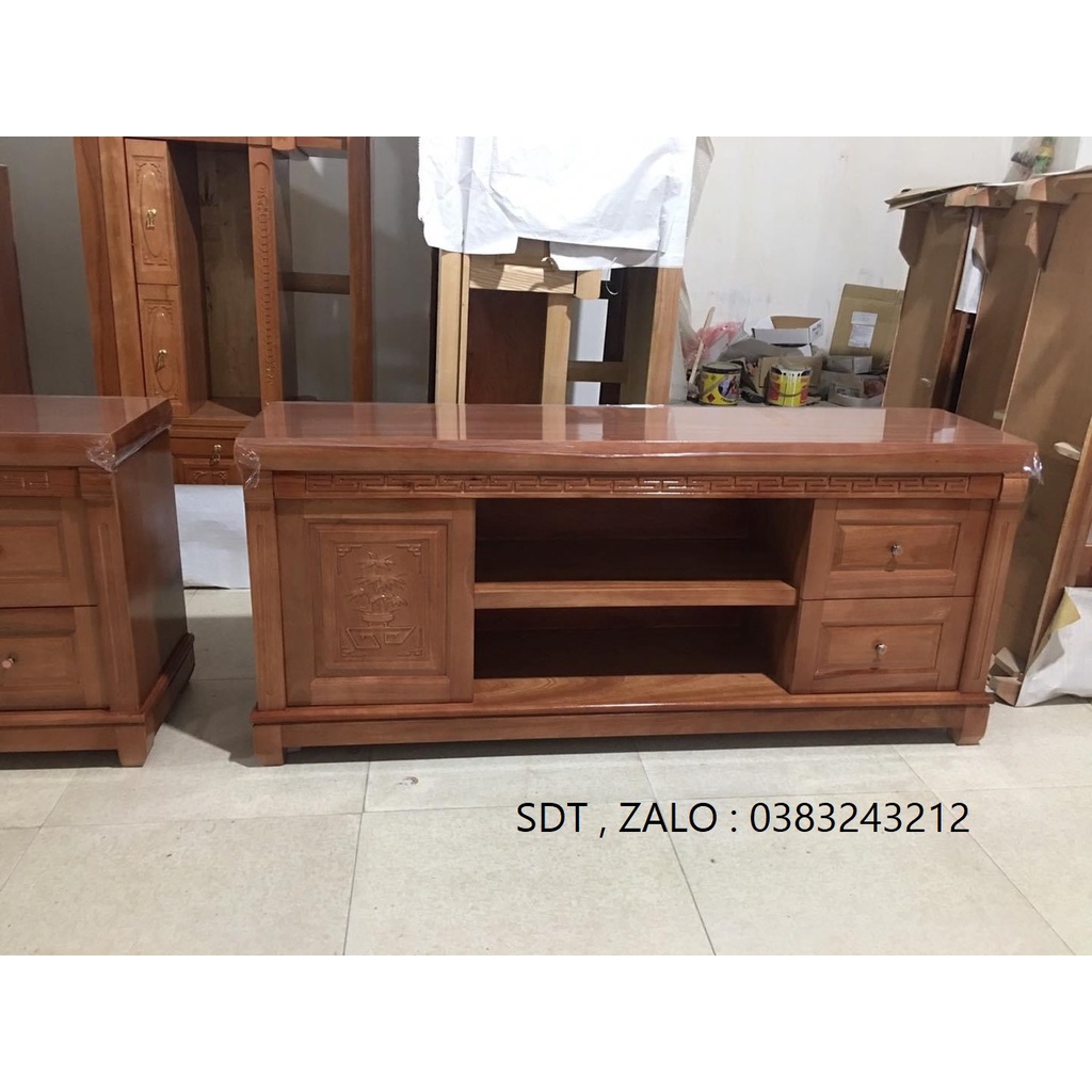 kệ tivi gỗ xoan đào 1m2 đến 2m4 phòng khách