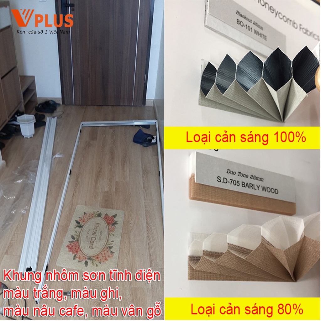 Vách Ngăn Rèm Tổ Ong Vplus, Vách Ngăn Phòng Hiện Đại, Làm Mọi Kích Thước