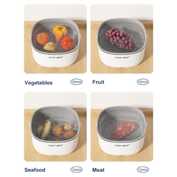 [Giao Hàng Nhanh] Rổ Rửa Trái Cây / Rau Củ / Cơm / Thịt Bằng Sóng Siêu Âm Không Dây