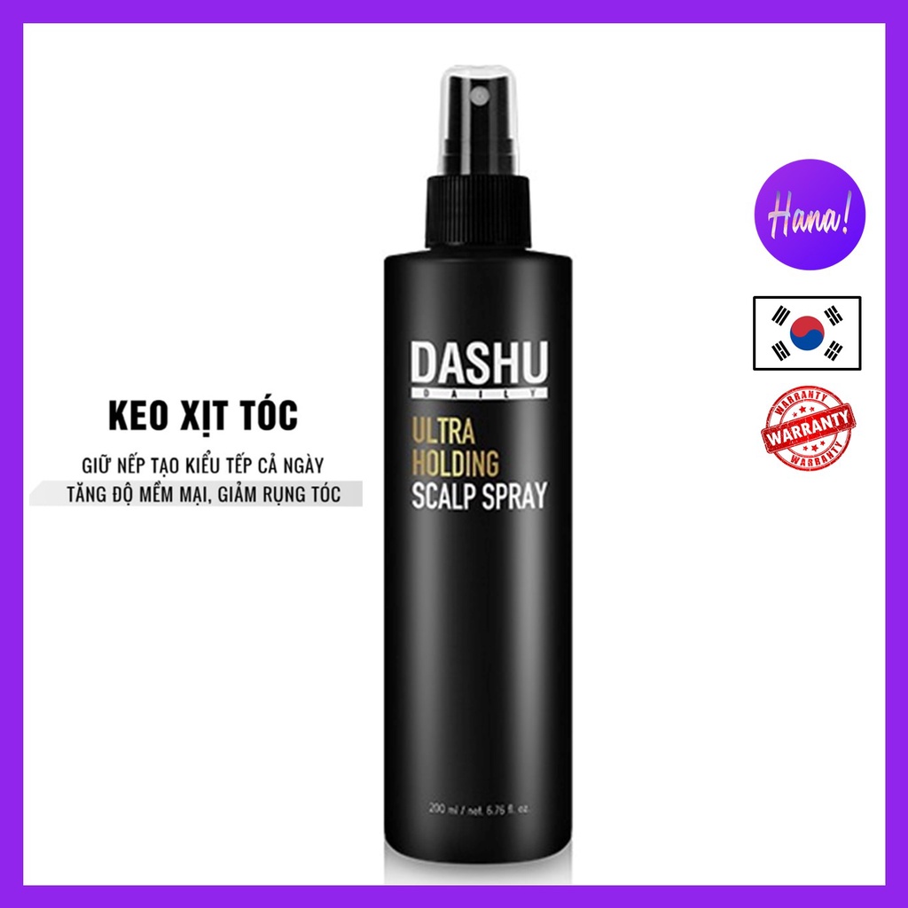 Chai Xịt Dashu Daily Ultra Holding Scalp Spray 200ml