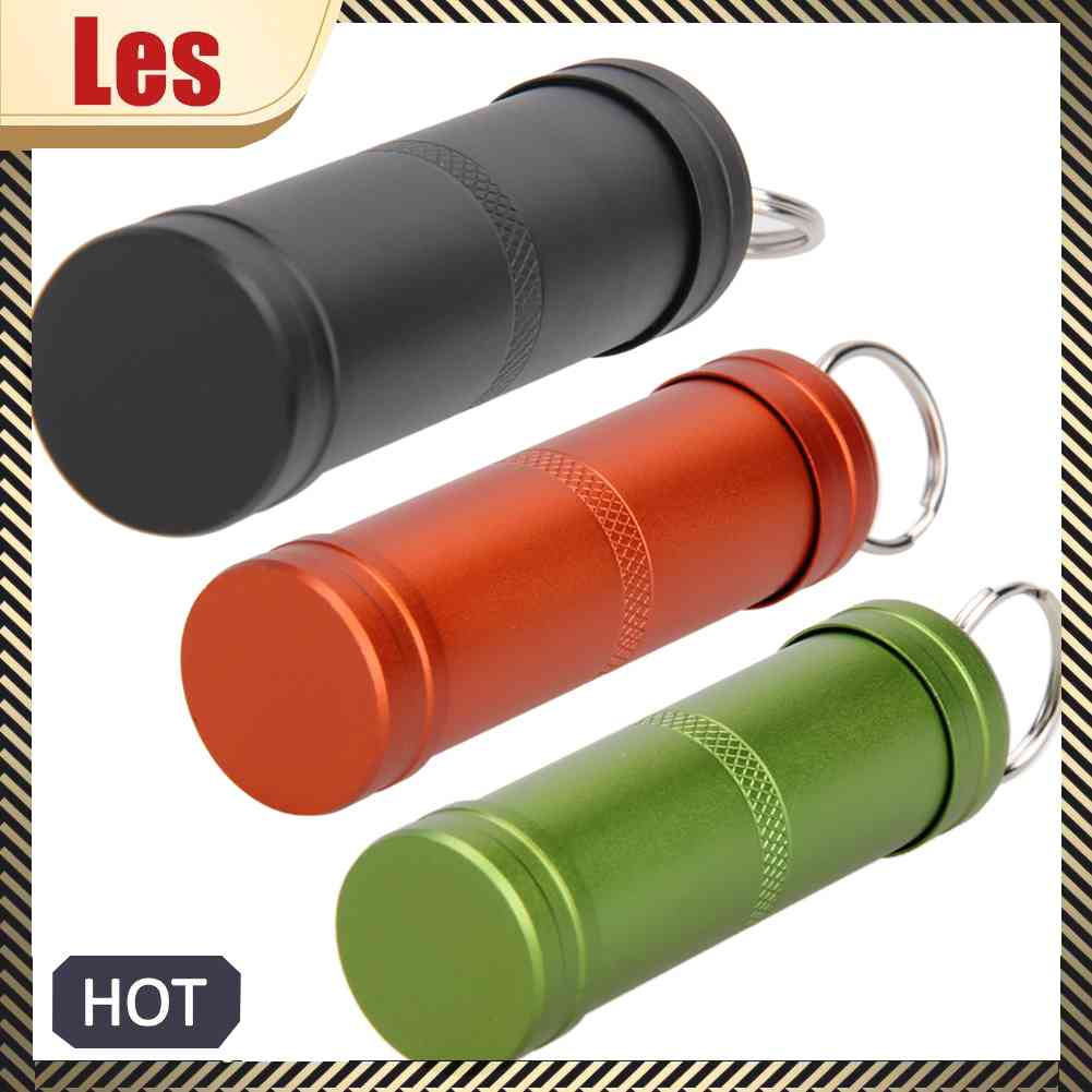 Chai Đựng Thuốc Bằng Hợp Kim Nhôm Chống Thấm Nước Kèm Móc Khóa Tiện Dụng