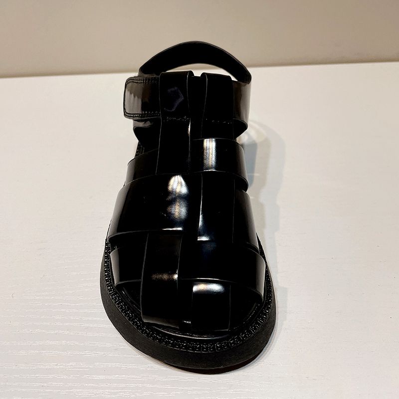 Giày Sandal Đế Bằng Thiết Kế Đục Lỗ Nhẹ Nhàng Thoải Mái Thời Trang Mùa Hè Phong Cách Hàn Quốc Cho Bé Gái / Trai