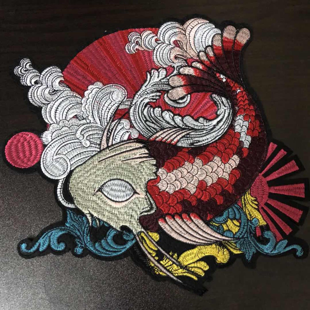1 Sticker Ủi Thêu Hình Cá May Mắn 27 * 27CM