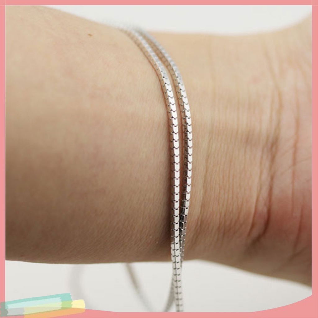 Vòng cổ mạ bạc 925 dài 1.4mm 16/18/20/22/24inch thời trang cho nam nữ