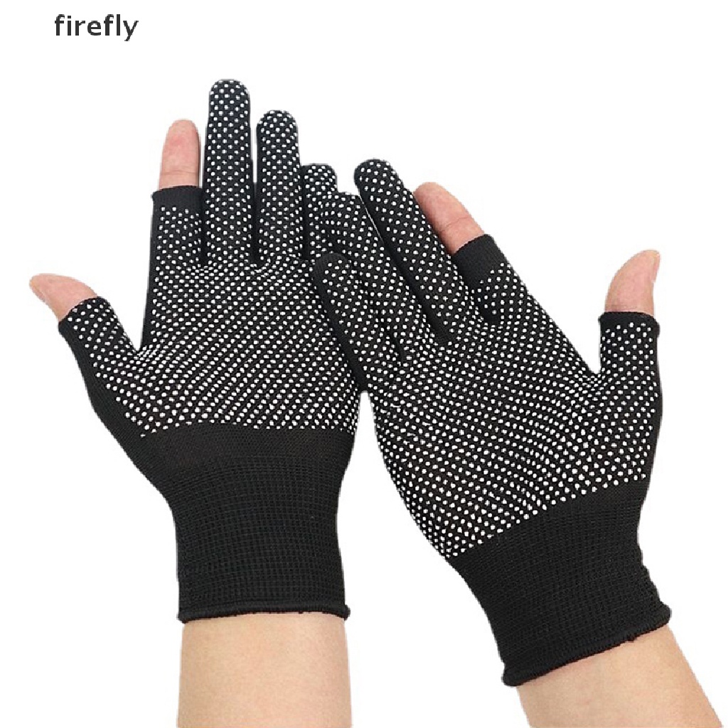 Găng Tay Nửa Ngón Bằng Nylon Chống Trượt Thoáng Khí Có Thể Chạm Màn Hình Cảm Ứng Cho Nam Nữ