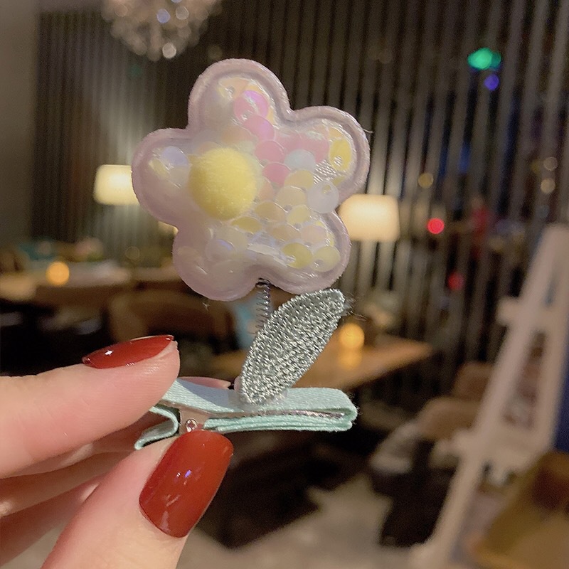 Kẹp Tóc Hình Hoa 3D Nhiều Màu Dễ Thương Cho Bé Gái