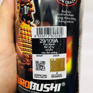 Sơn xịt đen nhám Samurai 109A lên màu cực đẹp [ mua Kèm Nhám Nhât ]