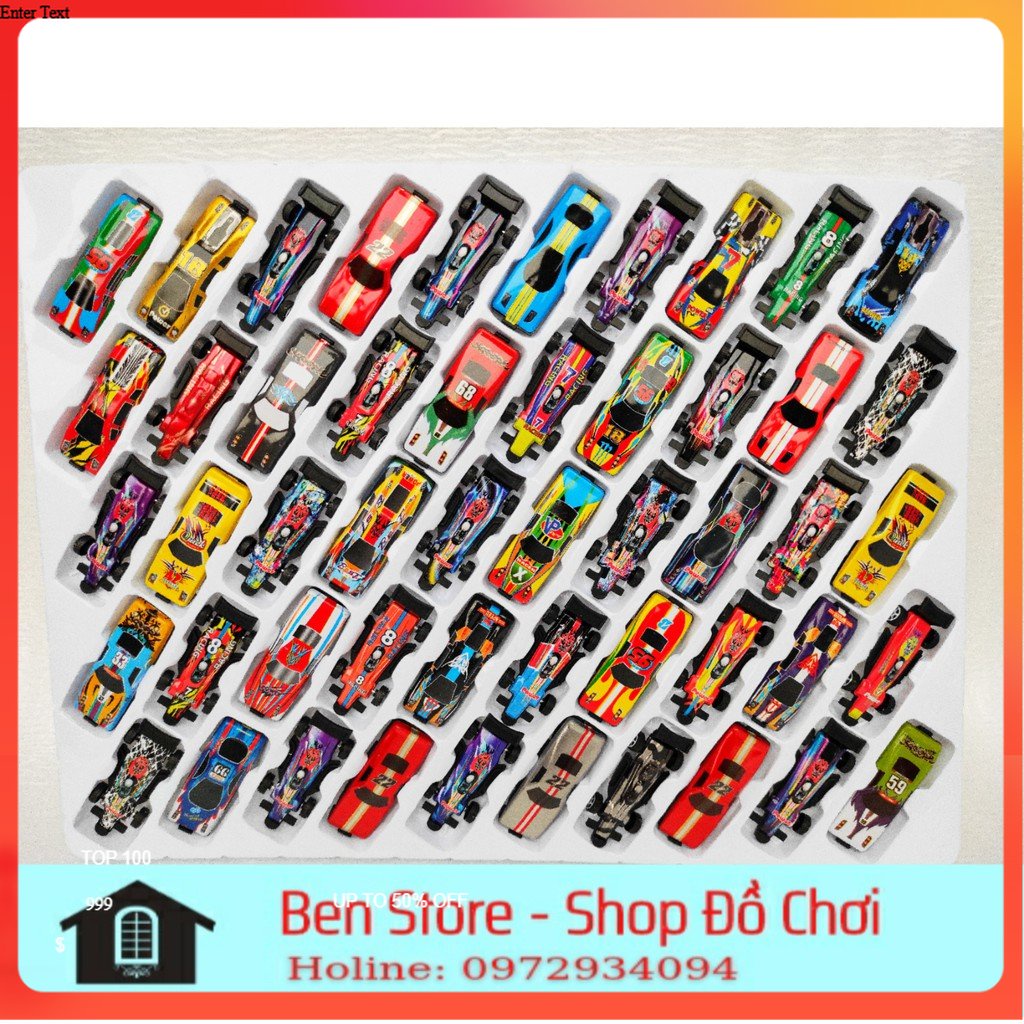 Set 50 mô hình ô tô bằng sắt màu sắc sinh động cho bé