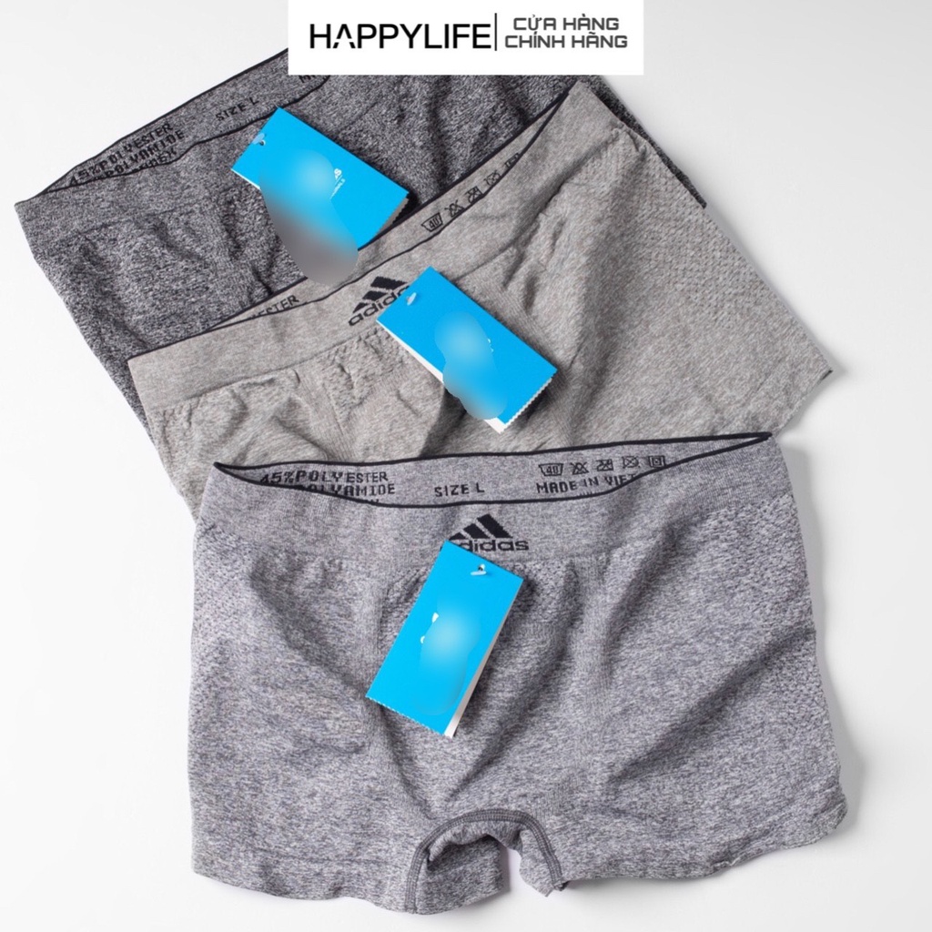 Combo 3 Quần sịp nam boxer Happylife cao cấp,100% cotton siêu thấm hút mồ hôi,chất vải cotton hịn🤩🤩