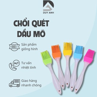 Dụng cụ làm bánh: chổi quét dầu mỡ, nước sốt - Cọ chổi silicon phết bơ dầu, quét mặt bánh loại nhỏ