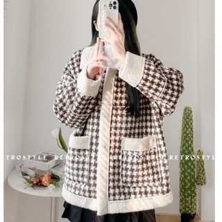 Áo dạ lông cừu chất dày dạ lộn