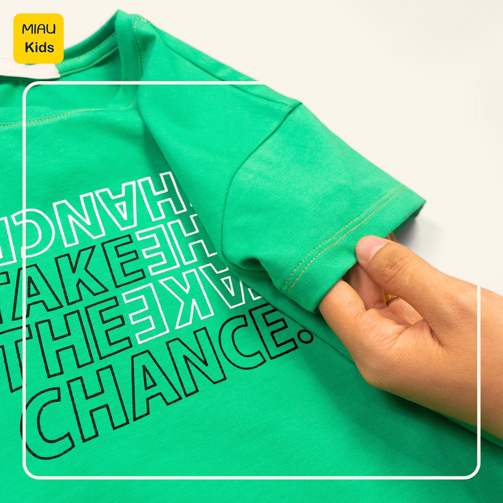 Áo Phông Bé Trai In Chữ Take The Chance thời trang cá tính, Chất Cotton Co Giãn Thoáng Mát Cho Bé mặc đi học đi chơi