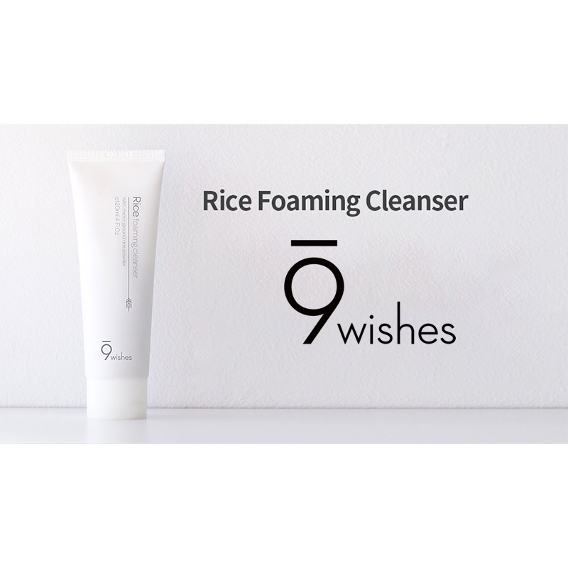 CHÍNH HÃNG: Sữa Rửa Mặt 9Wishes Chiết Xuất Gạo Làm Sạch-Cấp Ẩm-Dưỡng Da 120ml