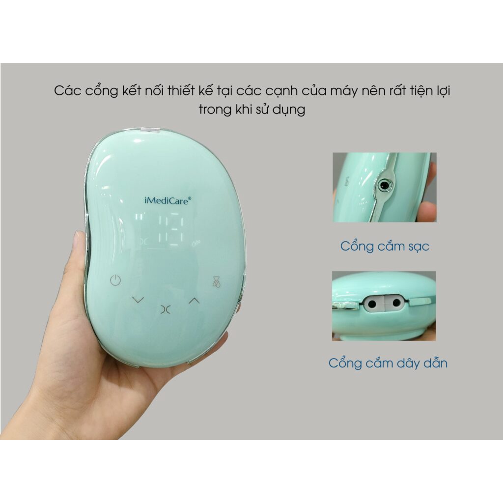 Máy hút sữa điện đôi Imedicare IBP-8D Màn hình LED cảm ứng chống nước 3 chế độ massage - Bảo hành chính hãng 24 hãng