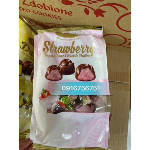 Socola Alessio 250g nhân kem dâu nhập khẩu malaysia