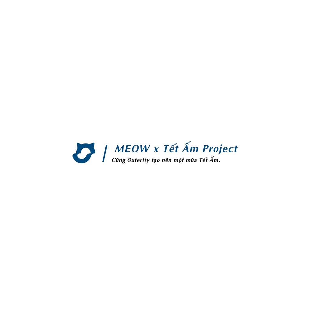 Áo Thun Outerity Meowment | Meow x Tết Ấm Project tặng kèm móc khóa Oute / Màu Navy Poeny - ATO1004 | BigBuy360 - bigbuy360.vn