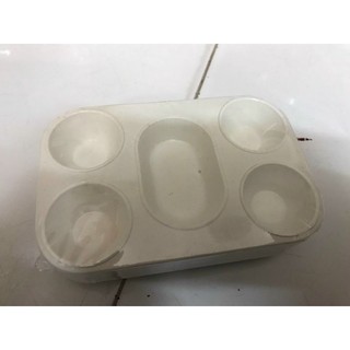 khay pha màu. hoạ cụ vẽ tranh tặng bộ cọ 10 cây