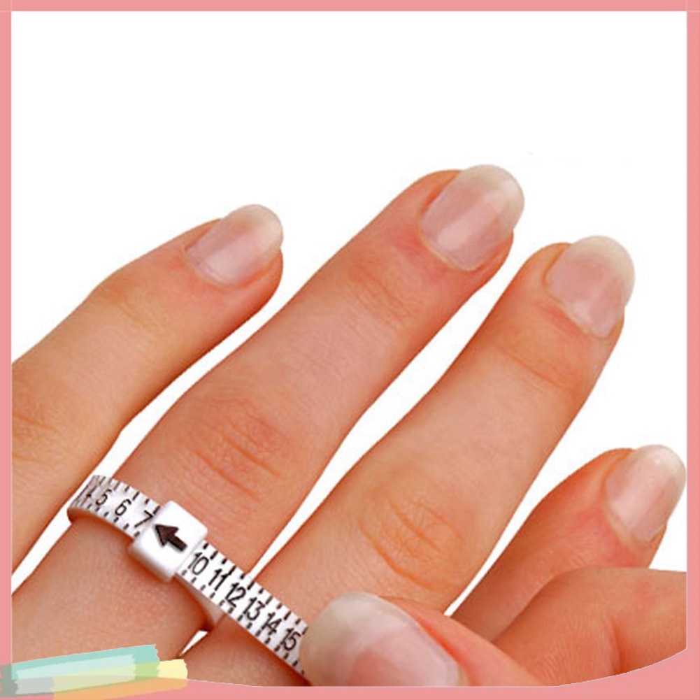 Thước đo kích cỡ nhẫn đeo ngón tay bằng nhựa nhỏ gọn chuyên dụng