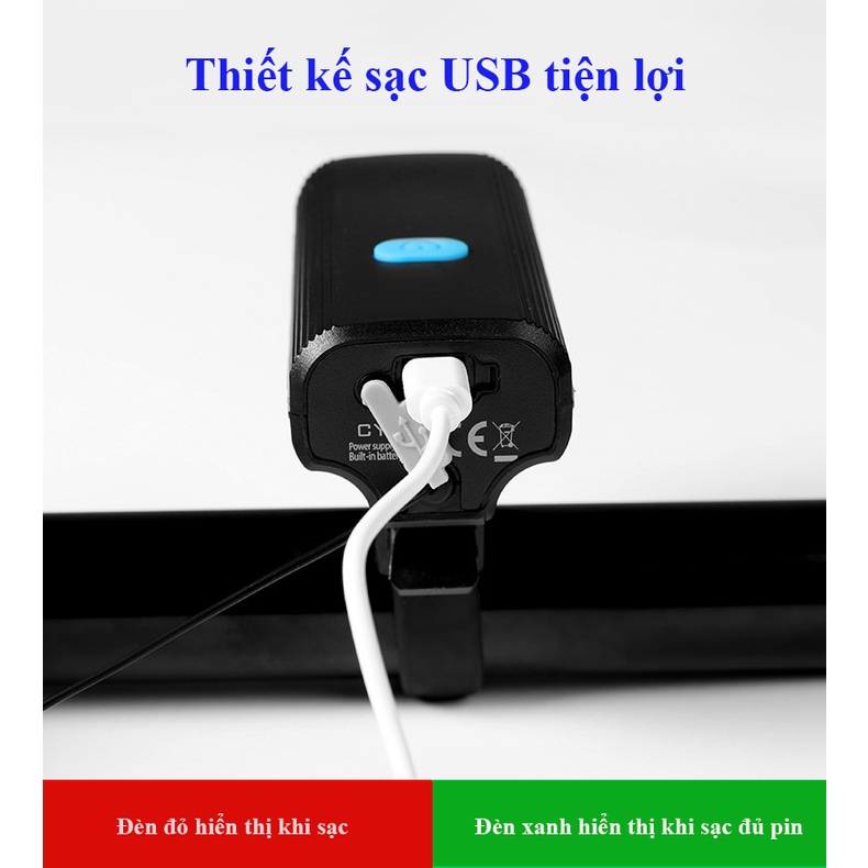 Đèn xe đạp thể thao led chống nước ĐÈN SÁNG CÒI TO xe đạp thể thao