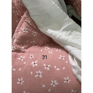 Vải muslin cao cấp mềm, đẹp in họa tiết hoa cúc