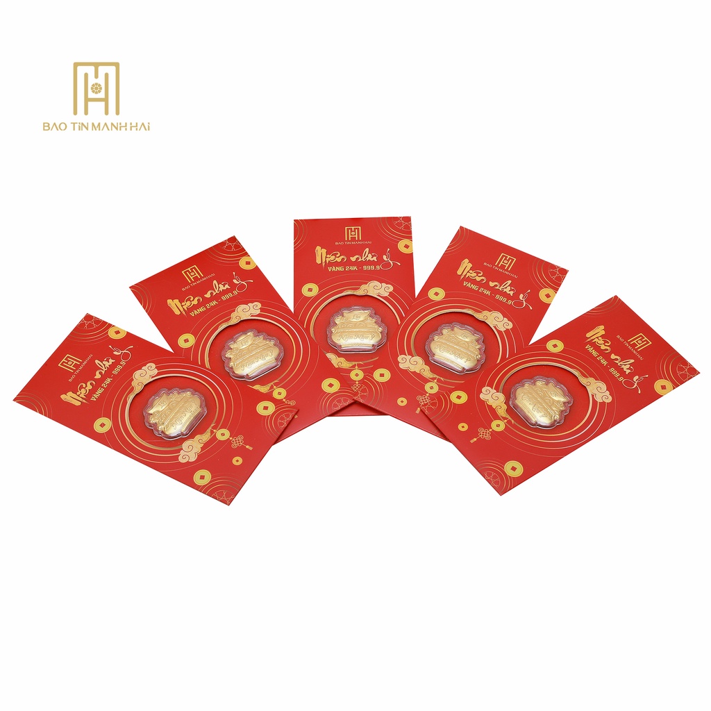 Lì xì thần tài âu vàng 24K mang lại tài lộc, may mắn cho cả năm - Bảo Tín Mạnh Hải