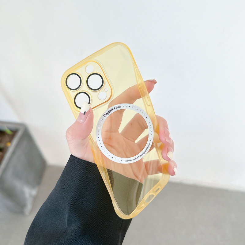 Ốp Điện Thoại Mềm Trong Mờ Từ Tính Cho iPhone 14 Pro Max 14 Plus 13 12Promax 11 11Pro 11ProMax X Xs Max XR