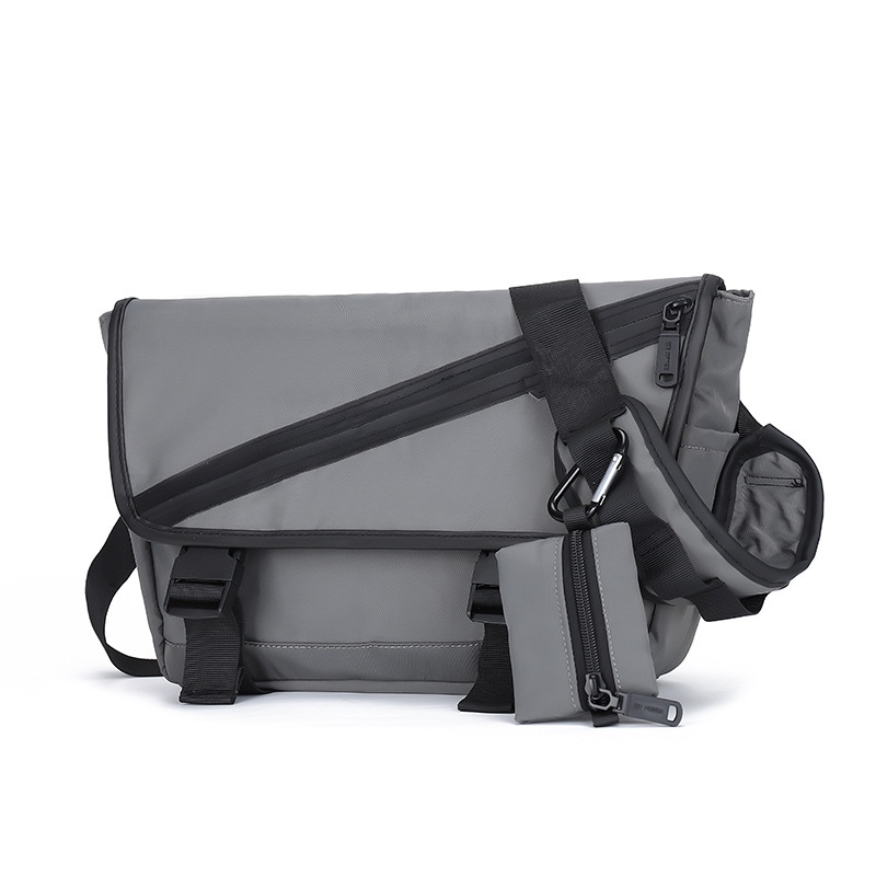 Evelyn Túi Đeo Vai Bằng nylon Sức Chứa Lớn Màu Trơn Thời Trang Mới Dành Cho Nam Sinh