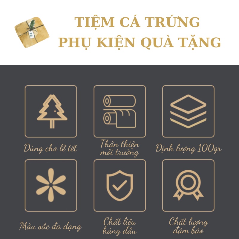 Giấy Gói Quà Cao Cấp Khổ 50x70cm Loại 1 Dày Đẹp - Tiệm Cá Trứng