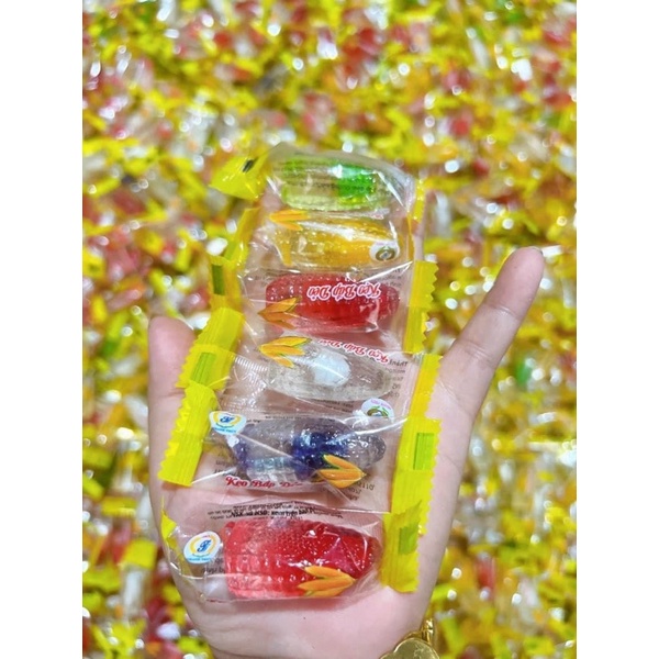 Kẹo bắp giòn dai có nhân ngũ sắc chảy gói 500g