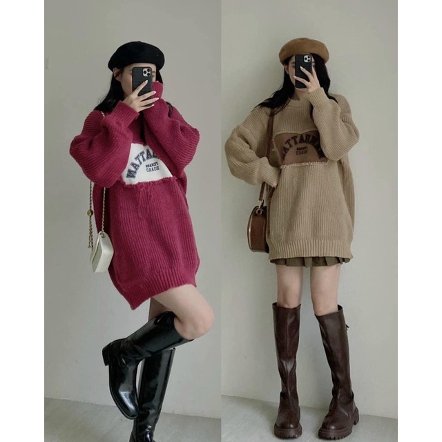 ÁO LEN CHỮ RÁCH MANHATTAN