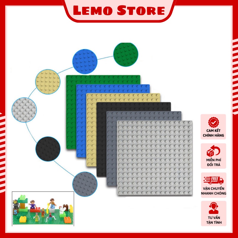 Tấm nền lót đáy 16x16 nút dùng cho gạch lego - Phụ kiện đồ chơi lắp ráp xếp hình bằng nhựa ABS an toàn