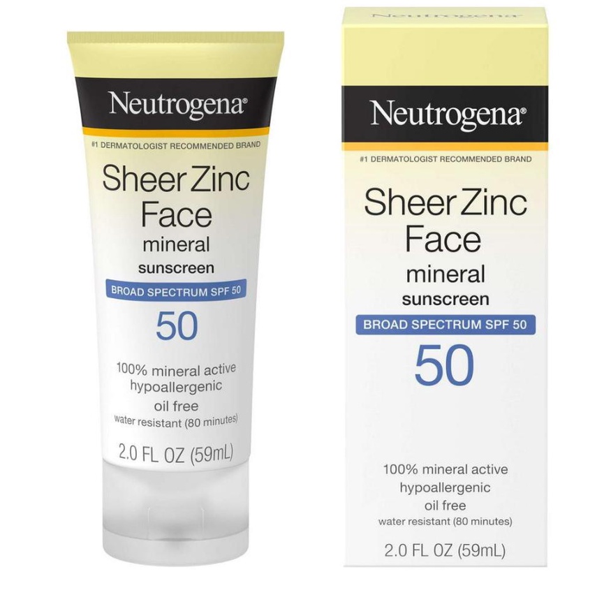 Kem chống nắng Neutrogena Sheer Zinc Mineral Sunscreen SPF50 88ml