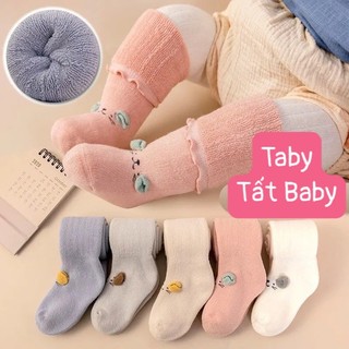 Tất cao cổ cho bé gái, tất xù dày ấm cho bé