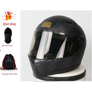 Mũ bảo hiểm fullface AGU M136 vân cacbon