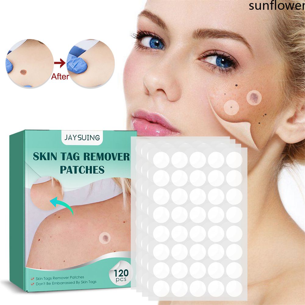 120 Miếng Dán Điều Trị Loại Bỏ Mụn Cóc Miếng Dán Loại Bỏ Da Miếng Dán Khắc Phục Nốt Ruồi Mụn Cóc Sinh Dục Phẳng Chăm Sóc Da Chống Nhiễm Trùng Không Đau-Sun. Vn
