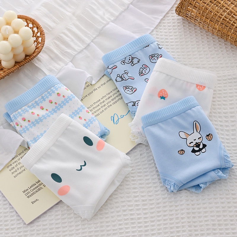 Quần Lót Tam Giác Chất Liệu Cotton In Họa Tiết Dễ Thương Cho Nữ JP5