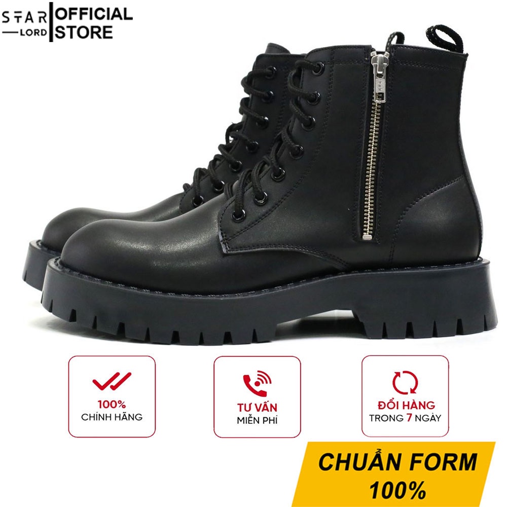 Giày nam combat boot đế chunky đã may đế bền đẹp SL1111 StarLord