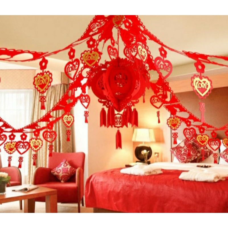 set 4 dây và lồng đèn treo trần nhà. tặng 5 móc treo