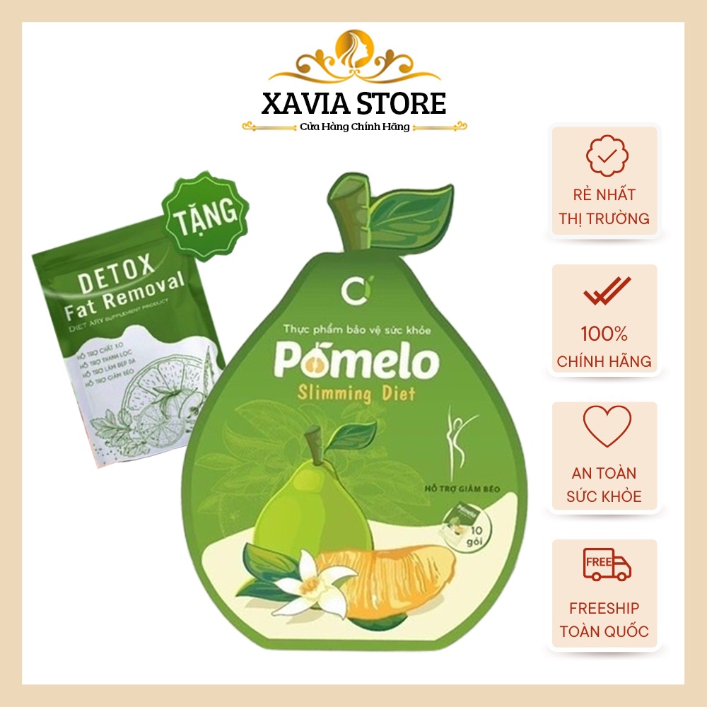Kẹo Bưởi giảm cân Pomelo chính hãng TẶNG KÈM DETOX giảm béo cấp tốc nhanh mẫu mới 2022