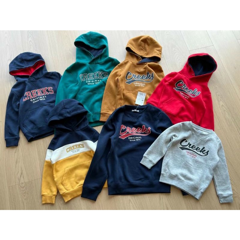 Áo hoodie nỉ bông xuất dư xịn hiệu Creeks cho bé trai 3-10T,, Áo nỉ có mũ cực ấm và xịn cho các chàng trai ạ