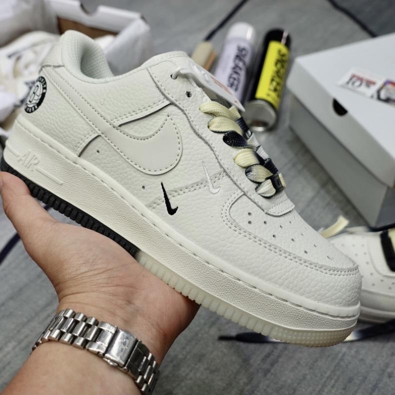 Giày AF1 âm dương PQ , Giày thể thao air force 1 Âm Dương Brooklyn Sail Black Phản Quang phối đồ nam nữ trend 2022