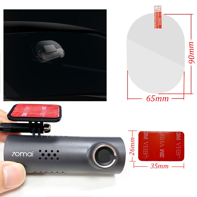 Bộ 3 Miếng Dán Tĩnh Điện 3M Phim 70 Mai DVR 3M Kèm Giá Đỡ 3M Chuyên Dụng Cho Xe Hơi