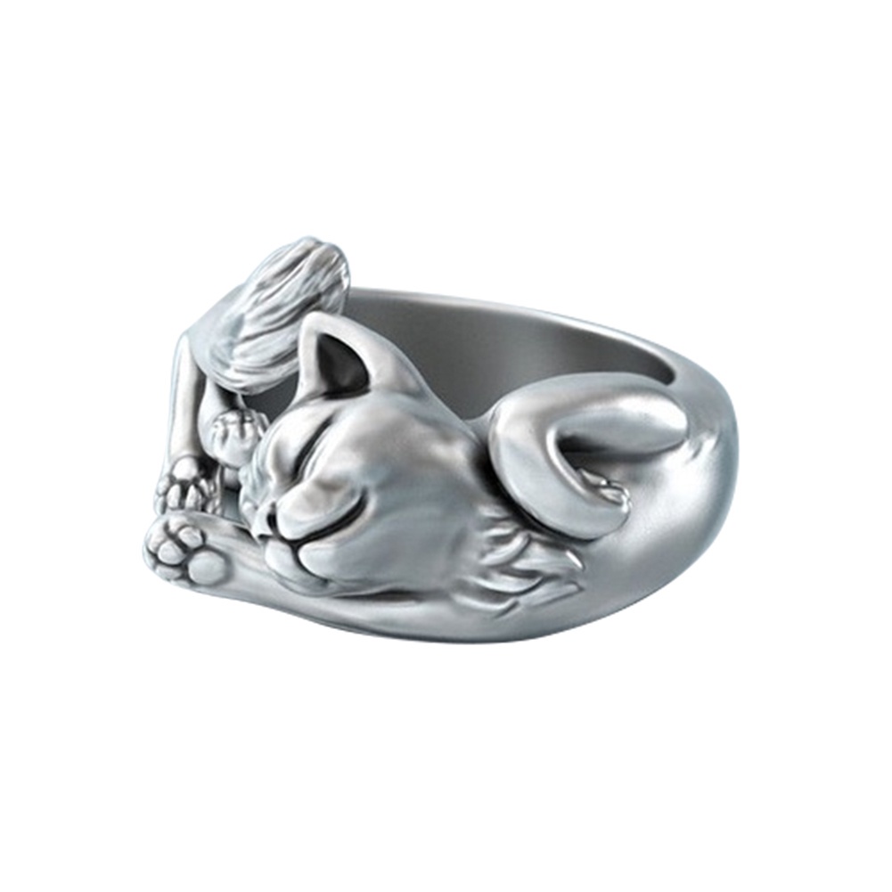 (MớI) Nhẫn HợP Kim JP5 HìNh MèO Xinh XắN