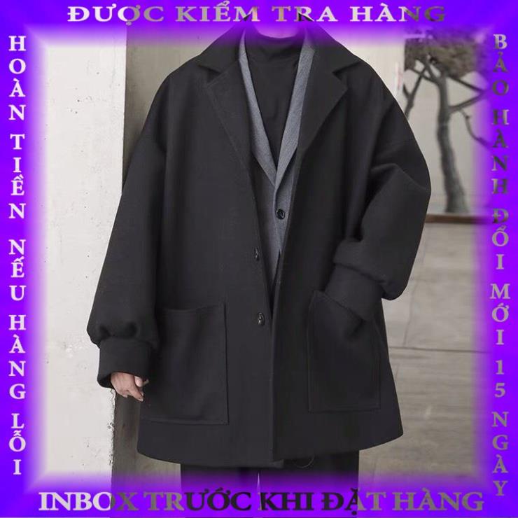 Áo Khoác dạ nam dáng dài - Áo khoác măng tô phong cách hàn quốc 2 lớp siêu dày dặn và ấm thitrang
