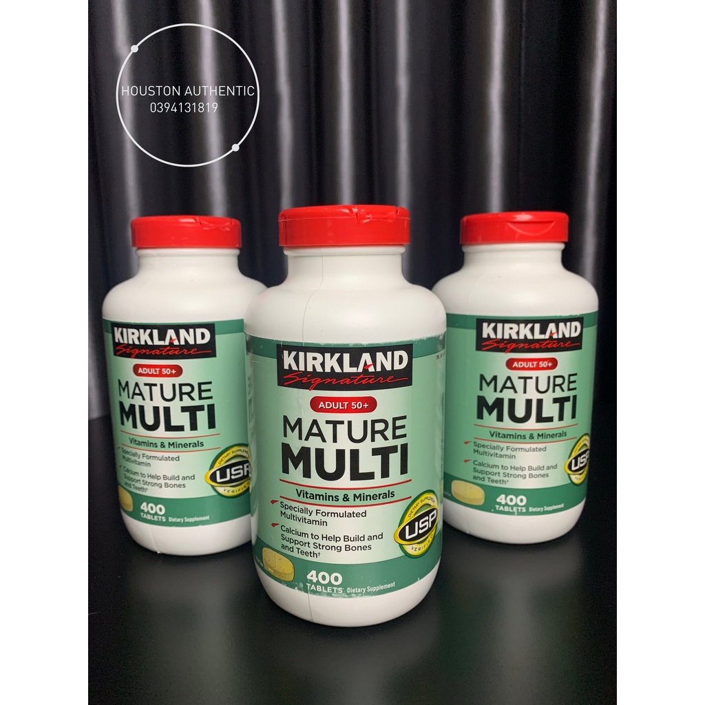 Vitamin tổng hợp Kirkland Mature Adults 50+ Multi 400 viên _ Live mua hàng tại Mỹ