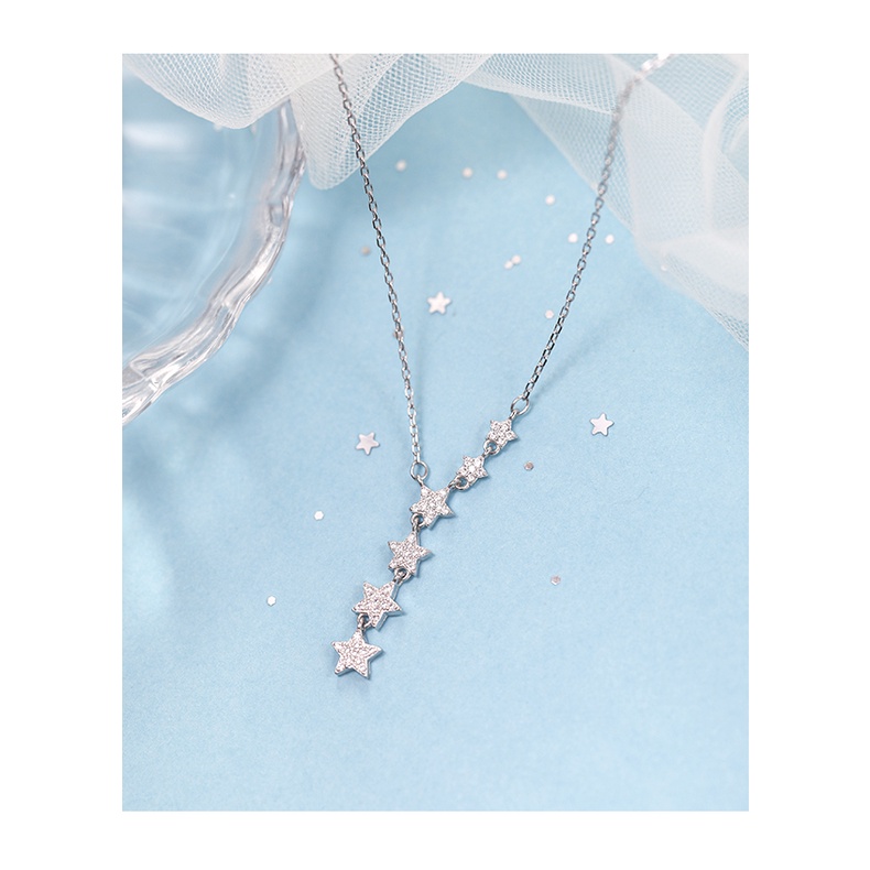 Dây chuyền bạc nữ Multi Stars Necklace Silver CDE6044SV - Dây chuyền nữ cao cấp