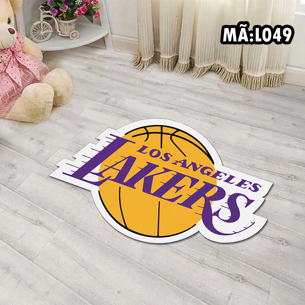 Thảm Trang Trí Bóng Rổ NBA Tuyển Los Angeles Lakers Decor Góc Học Tập Làm Việc Phòng Ngủ Phòng Khách Văn Phòng