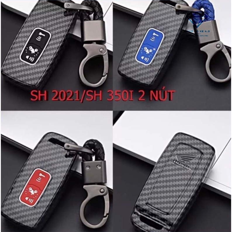 Bọc Smartkey Chất Liệu Cacbon Sh/ SH mode/vision/AB/Winner X/Lead Mẫu Mới 2 Nút Bấm