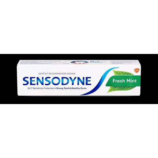 Kem đánh răng Sensodyne Fresh Mint 100g hương bạc hà the mát giúp giảm ê buốt bảo vệ men răng chống sâu răng